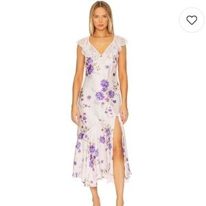 Free People Warm Hearts Midi Dress in Ivory Combo